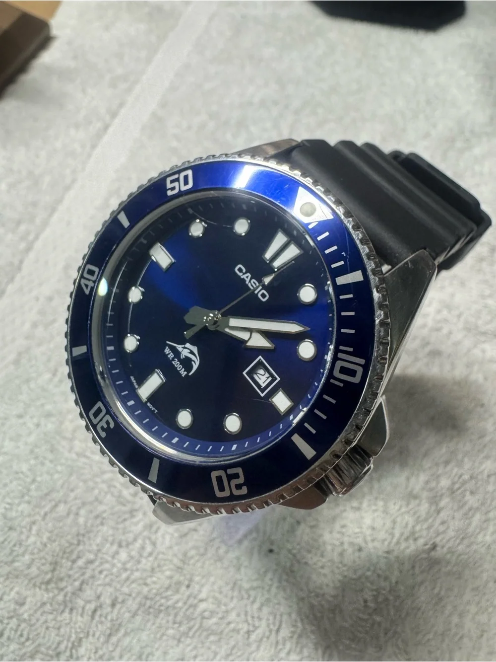 Casio Blue and Black Sport Diver Watch